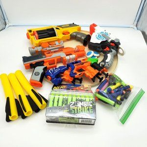 Nerf Guns, One unopened 30 Pack Green Foam Darts and Used Darts Bundle